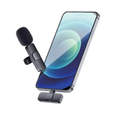 Picture of K9 Wireless Dual Microphone Professional Lapel Lavalia Microphone - Type C To remove the word for Adapter Micro SDHC - High-Quality Audio Recording