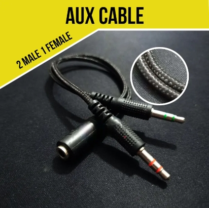 Picture of 3.5mm AUX Audio Mic Splitter Cable Earphone Headphone Adapter PC Headphone Converter headphone converter for pc