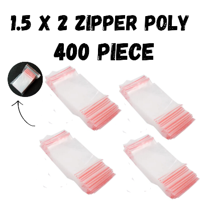 Picture of Zip/Zipper Lock Poly Bag- 1.5X 2 inch Pack of 400 Piece