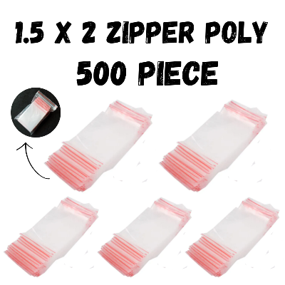 Picture of Zip/Zipper Lock Poly Bag- 1.5X 2 inch Pack of 500 Piece