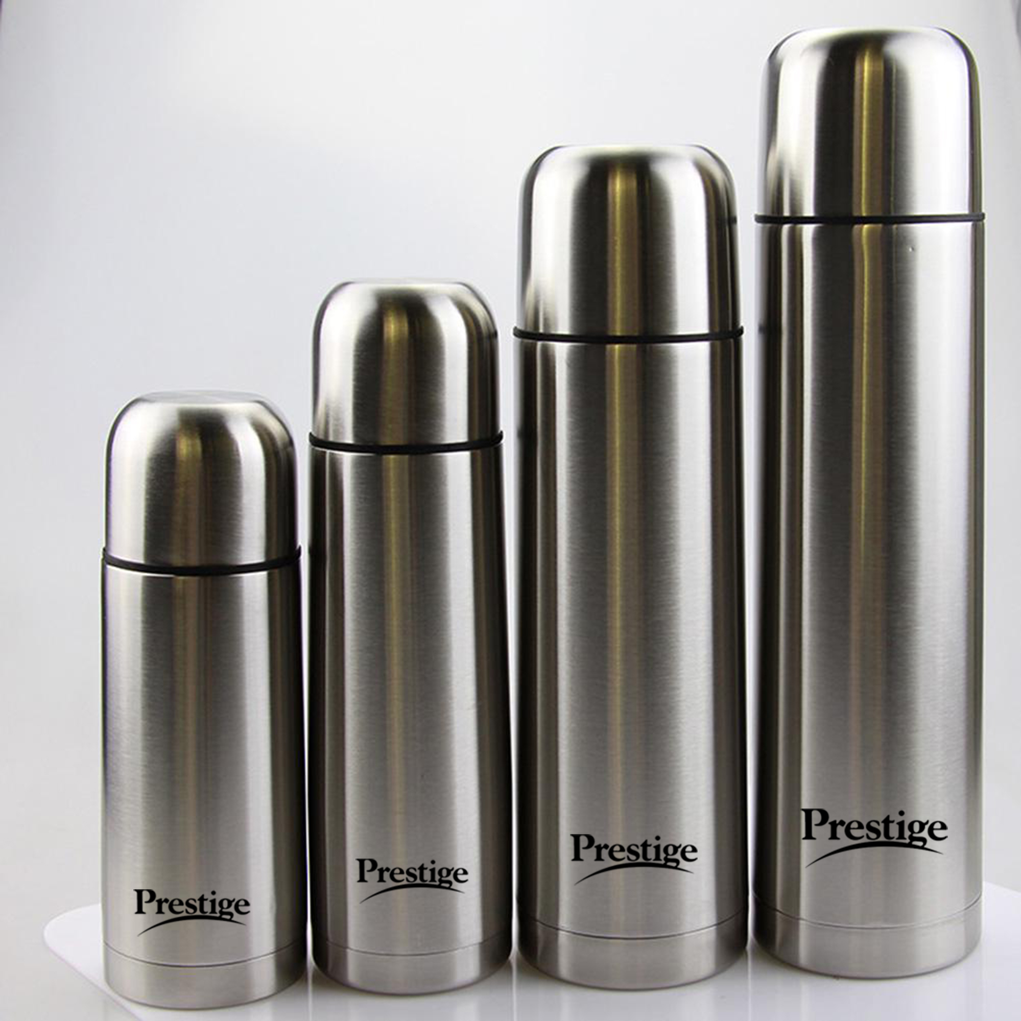 Picture of Prestige Thermopro Flask, Stainless Steel Insulated 24 Hours Hot or Cold Bottle Flask, 350 ml Silver vacuum flask