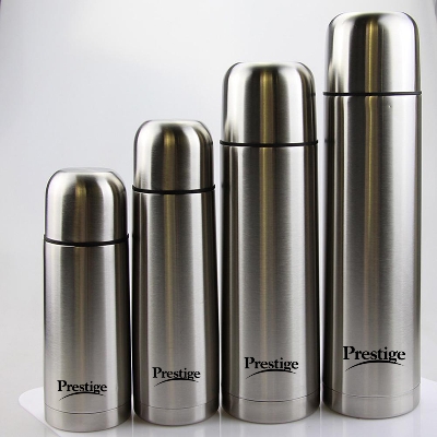 Picture of Prestige Thermopro Flask, Stainless Steel Insulated 24 Hours Hot or Cold Bottle Flask, 350 ml Silver vacuum flask