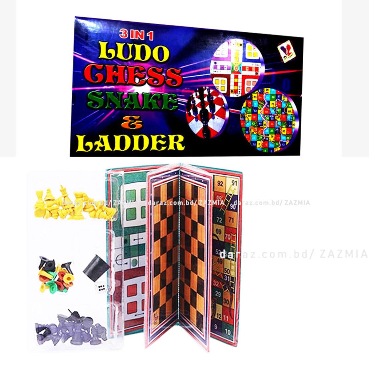 Picture of Ludo, Chess & Ladder 3 In 1 Game Set