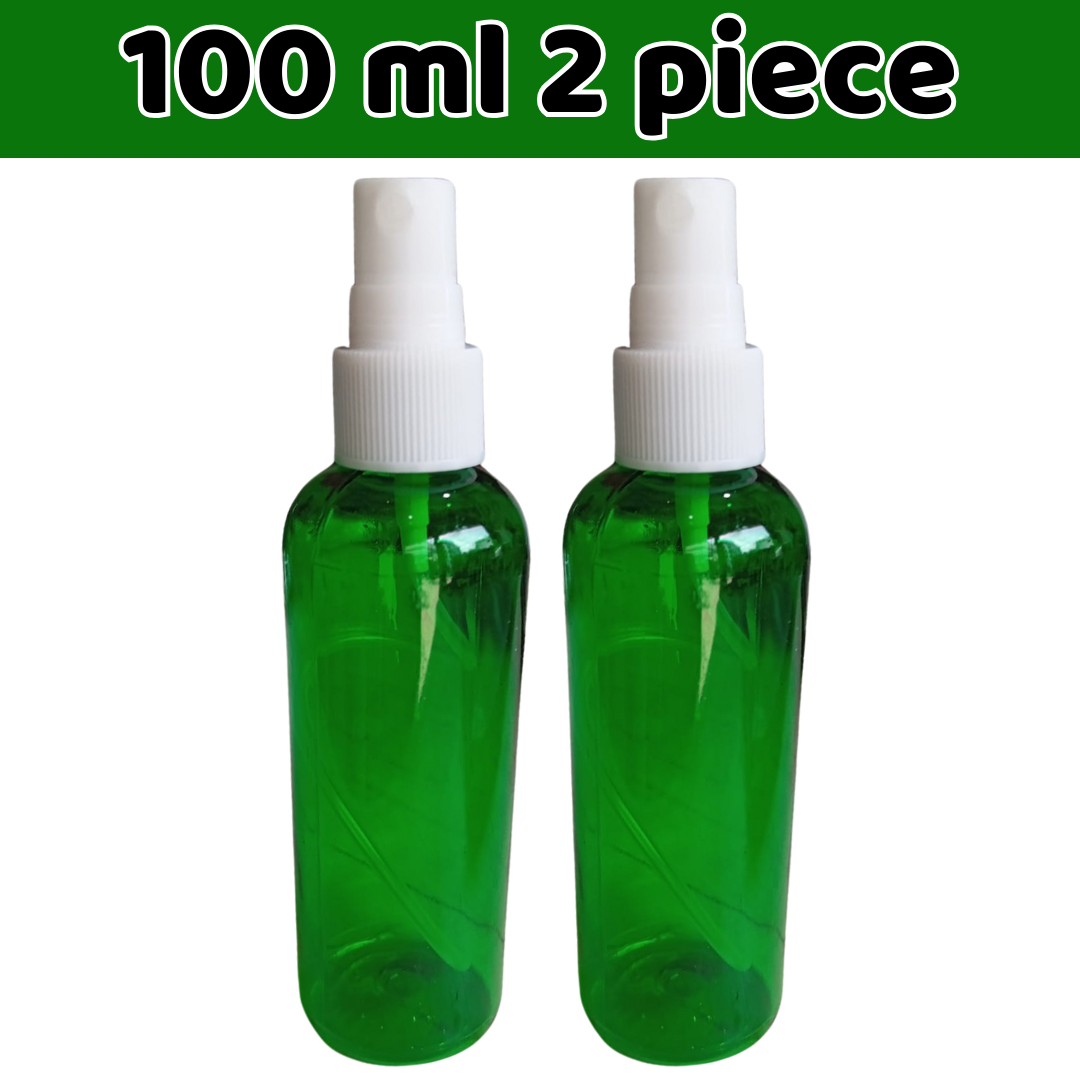 Picture of 100ml Green Spray bottle Transparent plastic bottle- 2 pcs