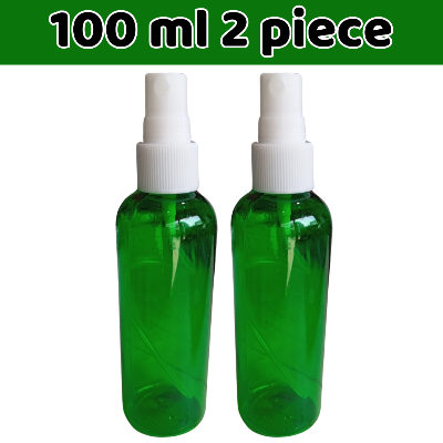 Picture of 100ml Green Spray bottle Transparent plastic bottle- 2 pcs