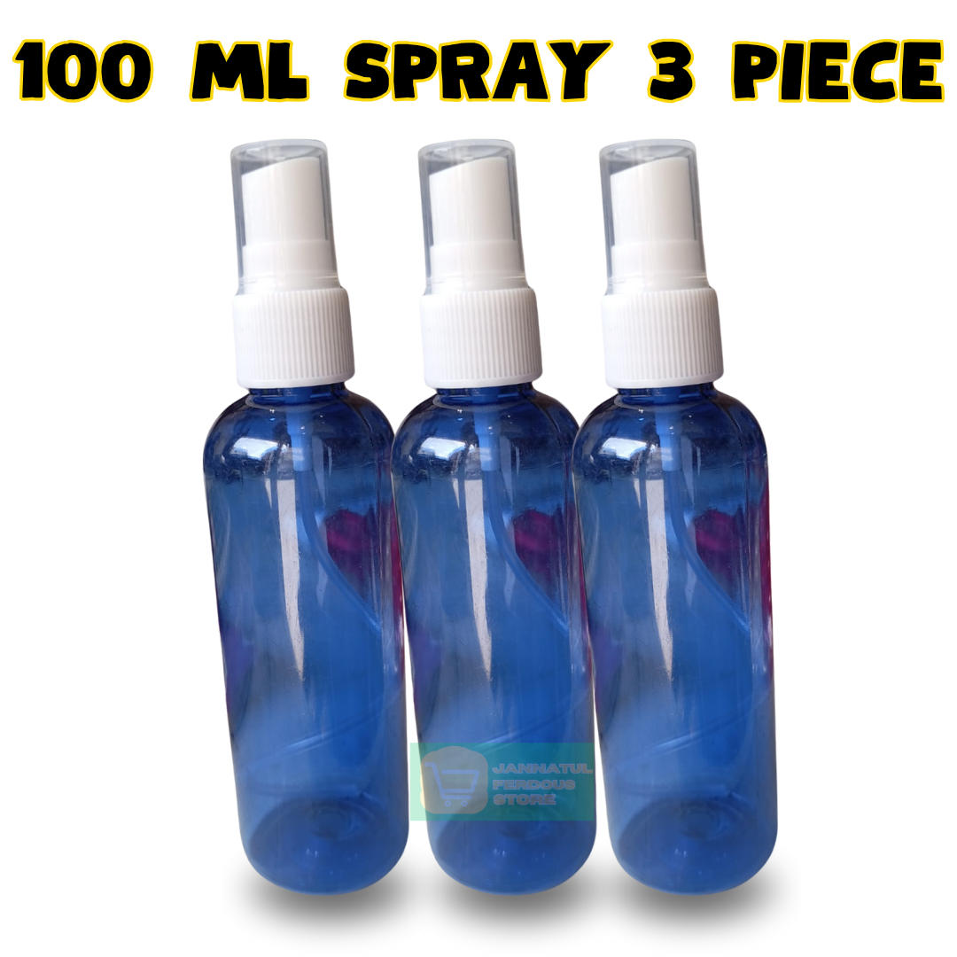 Picture of 100ml Blue Spray bottle Transparent plastic bottle- 3 pcs