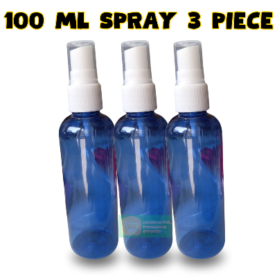 Picture of 100ml Blue Spray bottle Transparent plastic bottle- 3 pcs