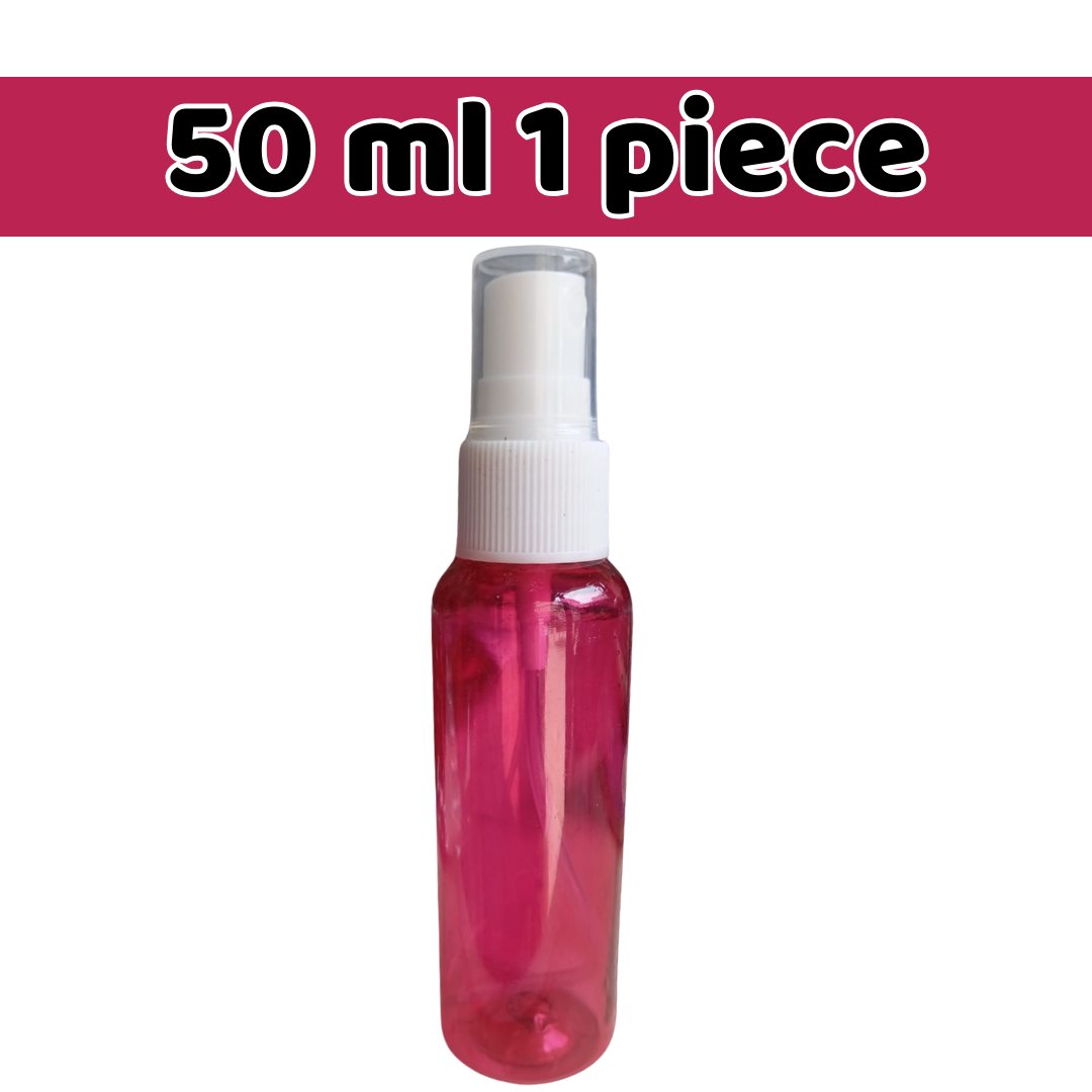 Picture of 50ml Red Spray bottle Transparent plastic bottle- 1 pcs