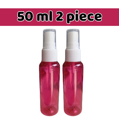Picture of 50ml Red Spray bottle Transparent plastic bottle- 2 pcs