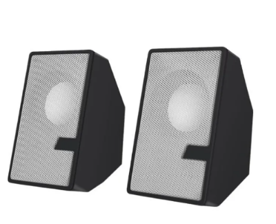 Picture of D7 Multimedia Speaker with 3.5 Aux Connectivity - USB Powered and Volume Control Laptop/Desktop Speaker - White, 2.0 Channel