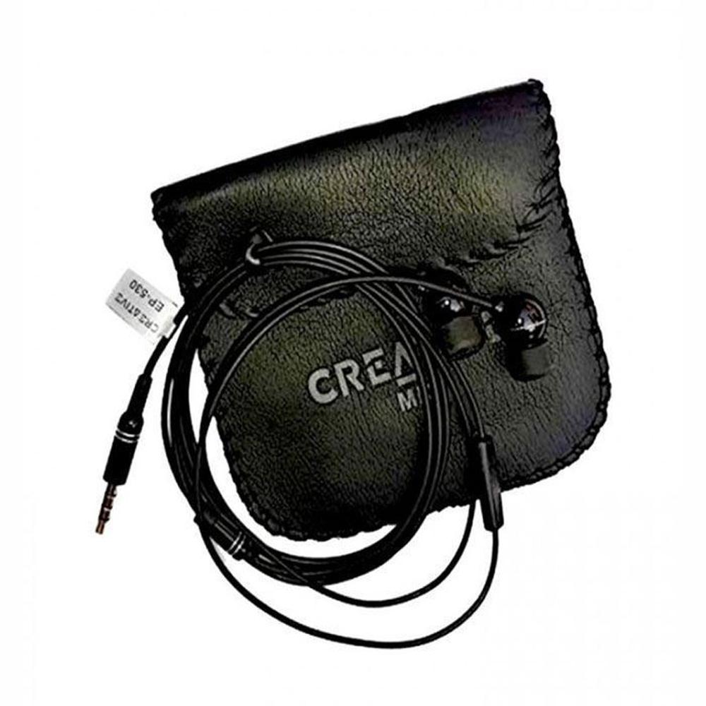 Picture of Orignal Creative High Bass Audio Earphone with Pouch EP-530 - Black
