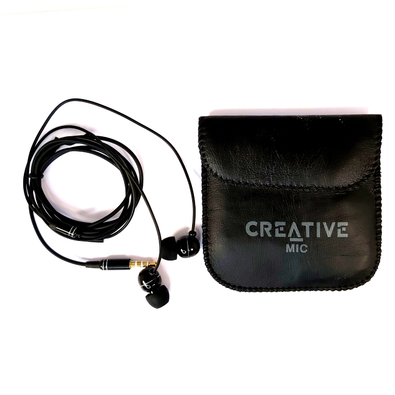 Picture of Orignal Creative High Bass Audio Earphone with Pouch EP-530 - Black