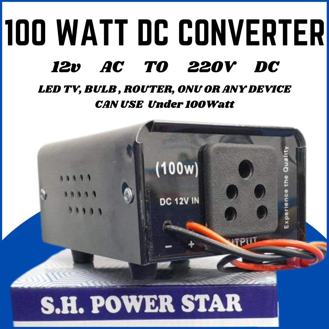 Picture of 100 Watt 12V DC to 220V AC Converter Inverter