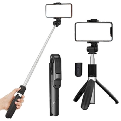 Picture of XT-02 Selfie Stick Wired Remote Shutter Monopod Bluetooth Extendable Handheld Stabilizer Stand Tripod - Selfie Stick