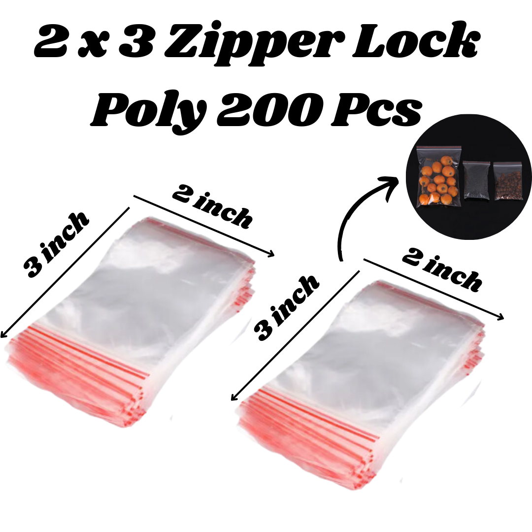 Picture of Resealable Clear Zipper Poly Bag | Zip Lock Convenience for Secure Storage - Choose Quality with China Poly - Materials: Plastic. Colour: Transparent Size 2 x 3 - 200 Pcs