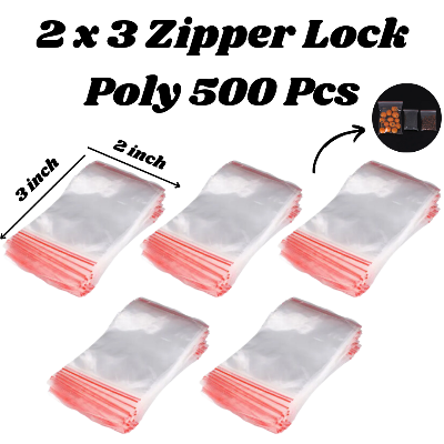 Picture of Resealable Clear Zipper Poly Bag | Zip Lock Convenience for Secure Storage - Choose Quality with China Poly - Materials: Plastic. Colour: Transparent Size 2 x 3 - 500 Pcs