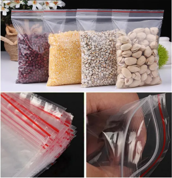 Picture of Zip/Zipper Lock Poly Bag-Plastic Packet 7x9 inch Pack of 50 Pcs