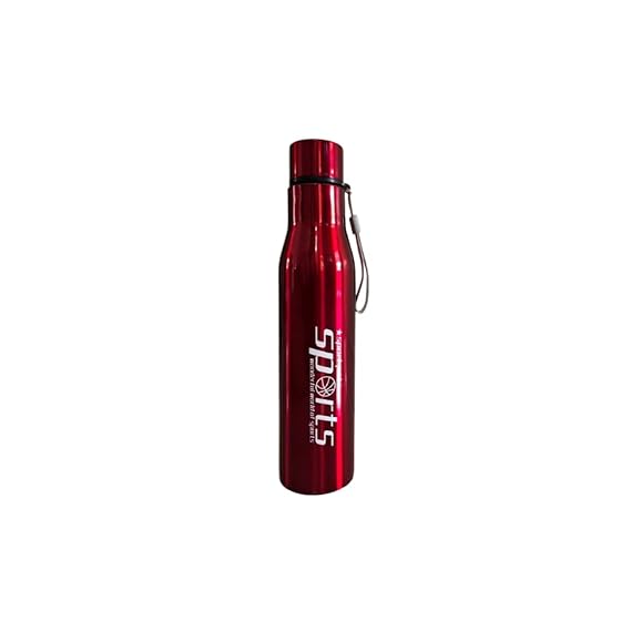 Picture of Sport Pot Water Bottles, Dew Drop Stainless Steel Water Bottles, Fridge Storage Bottle -1000ml red Color (Pack of 1)