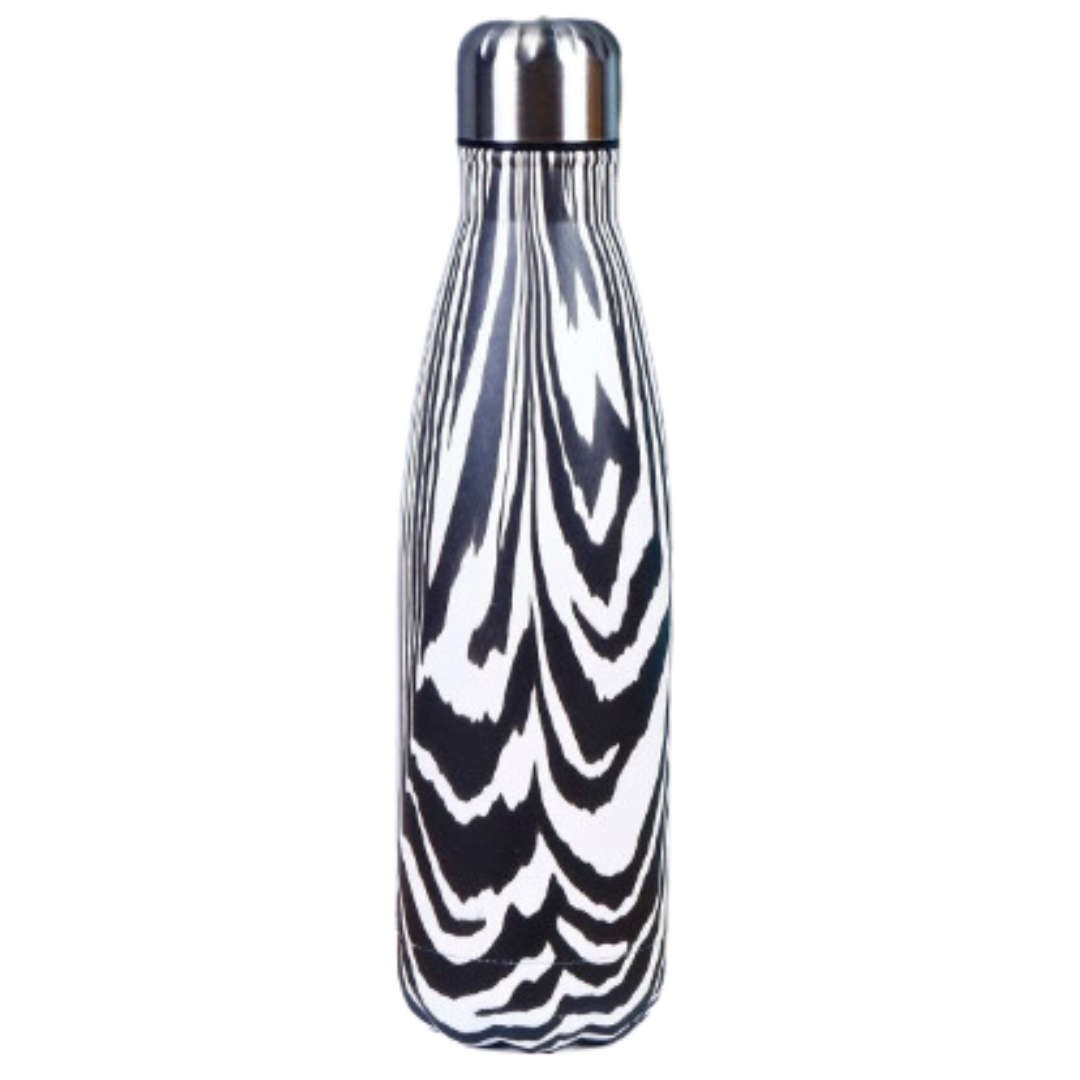 Picture of 500ml Thermos Flask Water Bottle || Vacuum Stainless Steel Hot and Cold DoubleWall Sport Drinking Bottle ZEBRA MIX