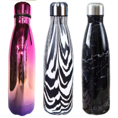 Picture of 500ml Thermos Flask Water Bottle || Vacuum Stainless Steel Hot and Cold DoubleWall Sport Drinking Bottle ZEBRA MIX
