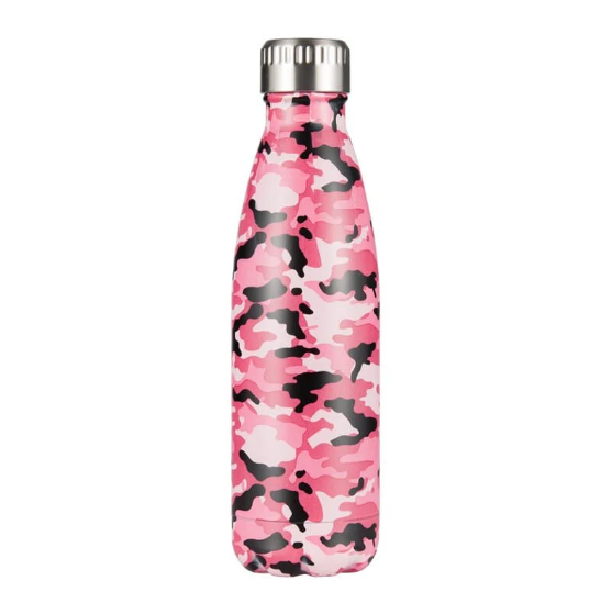 Picture of 500ML Water Bottle Stainless Steel Double-Wall Thermos Bottle Tea Cup Coffee Travel Sports Drink Bottle