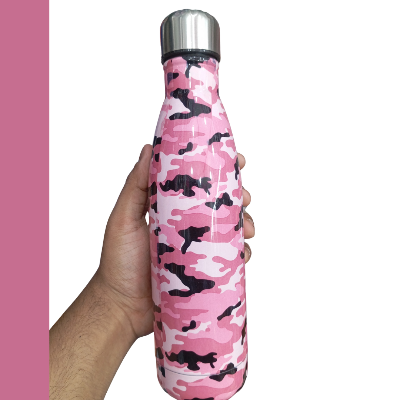 Picture of 500ML Water Bottle Stainless Steel Double-Wall Thermos Bottle Tea Cup Coffee Travel Sports Drink Bottle