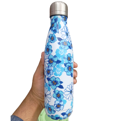 Picture of Creative Floral Thermos Flask Stainless Steel Water Bottle Leakproof Gym Sport Drink Bottle For Water Cool Insulated Cup Mug