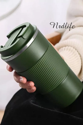 Picture of Wosta Travel Mug, Insulated Coffee Cup with Leakproof Lid ,Vacuum Insulation Stainless Steel Reusable for Hot Cold Coffee, Water and Tea, Thermal Mug with Non-Slip Protective Cover, 510ml/18oz