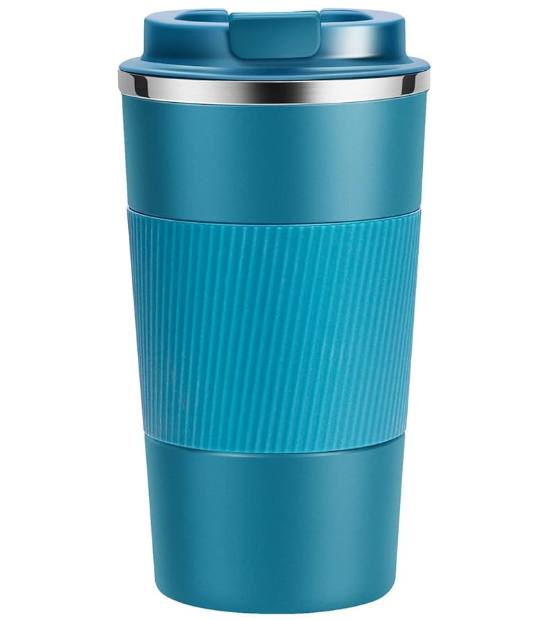 Picture of Wosta Travel Mug, Insulated Coffee Cup with Leakproof Lid ,Vacuum Insulation Stainless Steel Reusable for Hot Cold Coffee, Water and Tea, Thermal Mug with Non-Slip Protective Cover, 510ml/18oz