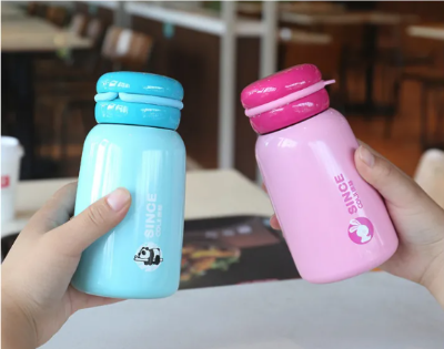 Picture of Thermos Cup Female Lovely Mini Student Child Portable Water Bottles Small Big Belly Simple Stainless Steel Cup Vacuum Flask