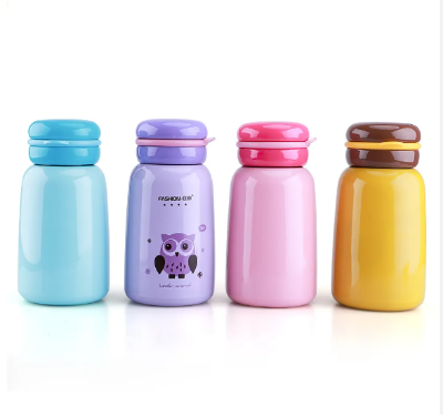 Picture of Thermos Cup Female Lovely Mini Student Child Portable Water Bottles Small Big Belly Simple Stainless Steel Cup Vacuum Flask