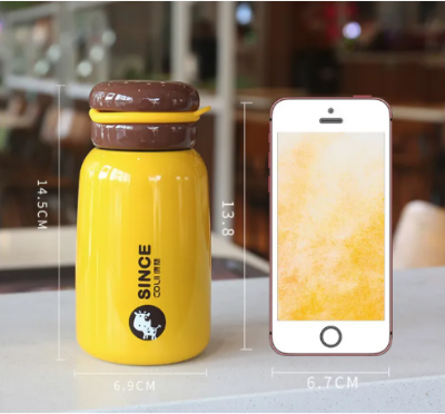 Picture of Thermos Cup Female Lovely Mini Student Child Portable Water Bottles Small Big Belly Simple Stainless Steel Cup Vacuum Flask