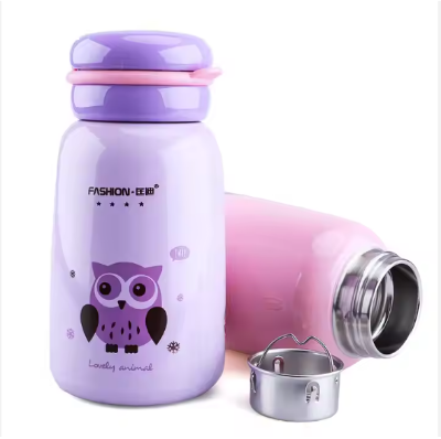 Picture of Thermos Cup Female Lovely Mini Student Child Portable Water Bottles Small Big Belly Simple Stainless Steel Cup Vacuum Flask