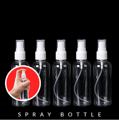 Picture of HIGH QUALITY 5pcs Refillable 100ml Clear PET Plastic Portable Spray Bottle Empty Perfume Container