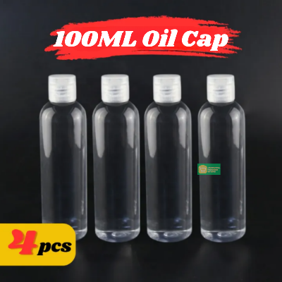 Picture of Plastic Oil Bottle Tiptop Cap 100Ml Transparent- 4pcs