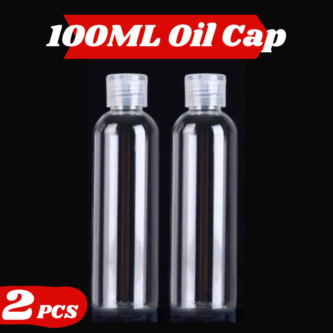 Picture of Plastic Oil Bottle Tiptop Cap 100Ml Transparent- 2pcs
