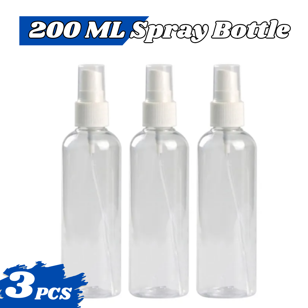 Picture of 200ml Spray bottle Transparent plastic bottle- 3 pcs