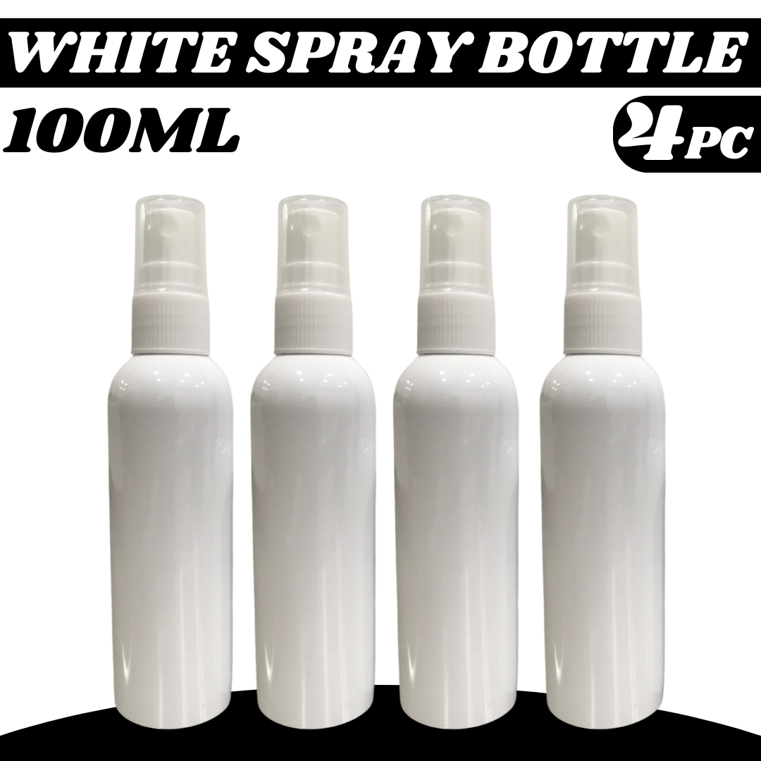 Picture of 100ml Spray bottle White plastic bottle- 4 pcs
