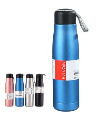 Picture of badgeVacuum Insulated Sport Bottle,Stainless Steel Leak Proof Metal Water Bottle,Keep Cool and Hot,With Portable Cup Rope 500ML