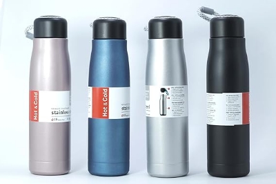 Picture of badgeVacuum Insulated Sport Bottle,Stainless Steel Leak Proof Metal Water Bottle,Keep Cool and Hot,With Portable Cup Rope 500ML