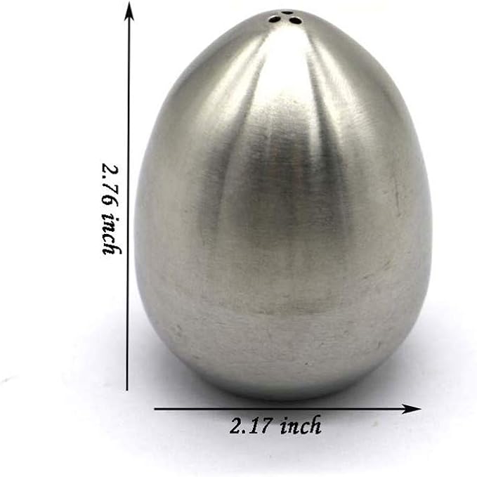 Picture of Egg Shape Condiment Bottle Condiment Container Stainless Steel Caster Portable BBQ Picnic Tool Kitchen One Hole