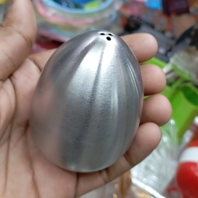 Picture of Egg Shape Condiment Bottle Condiment Container Stainless Steel Caster Portable BBQ Picnic Tool Kitchen One Hole
