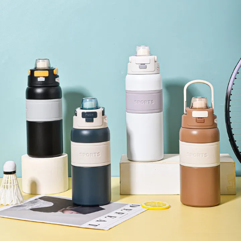 Picture of 800ML/27Oz Thermos Tumbler Hot And Cold 316 stainless steel Tyso Original Water Bottles With Straw High-Capacity Portable Handle Fashion Sports Tumbler Aquaflask Original Water Bottle