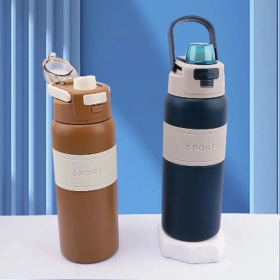 Picture of 800ML/27Oz Thermos Tumbler Hot And Cold 316 stainless steel Tyso Original Water Bottles With Straw High-Capacity Portable Handle Fashion Sports Tumbler Aquaflask Original Water Bottle