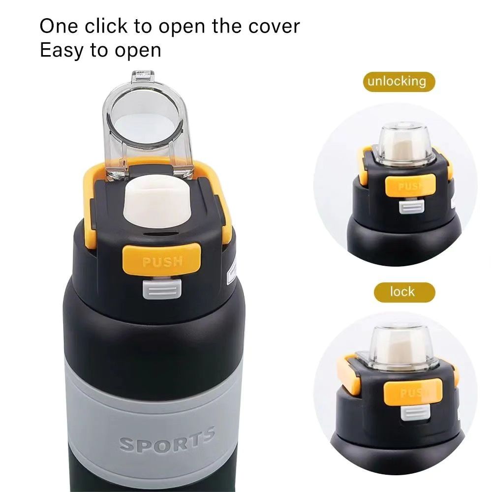 Picture of 800ML/27Oz Thermos Tumbler Hot And Cold 316 stainless steel Tyso Original Water Bottles With Straw High-Capacity Portable Handle Fashion Sports Tumbler Aquaflask Original Water Bottle