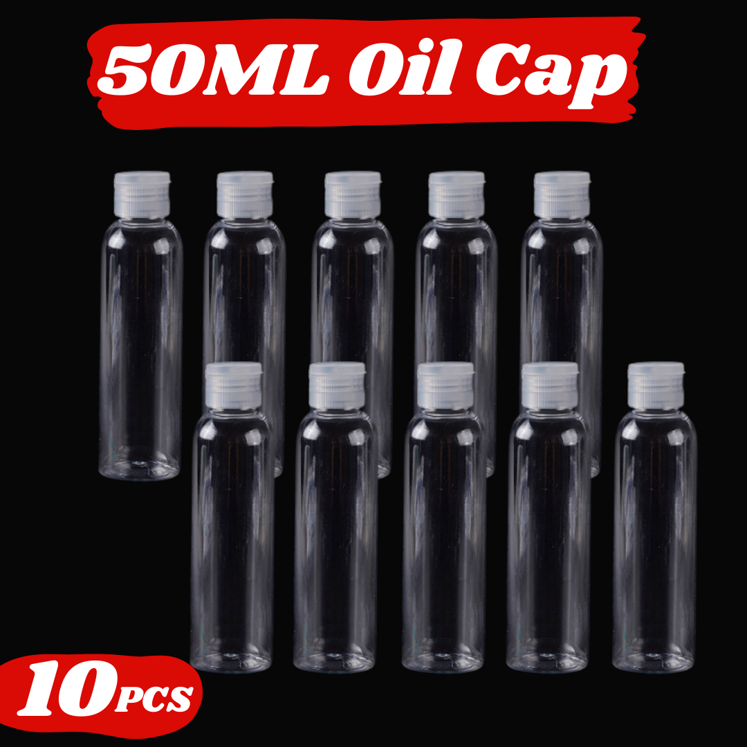 Picture of Plastic Oil Bottle 50Ml Tiptop Cap 10 Piece