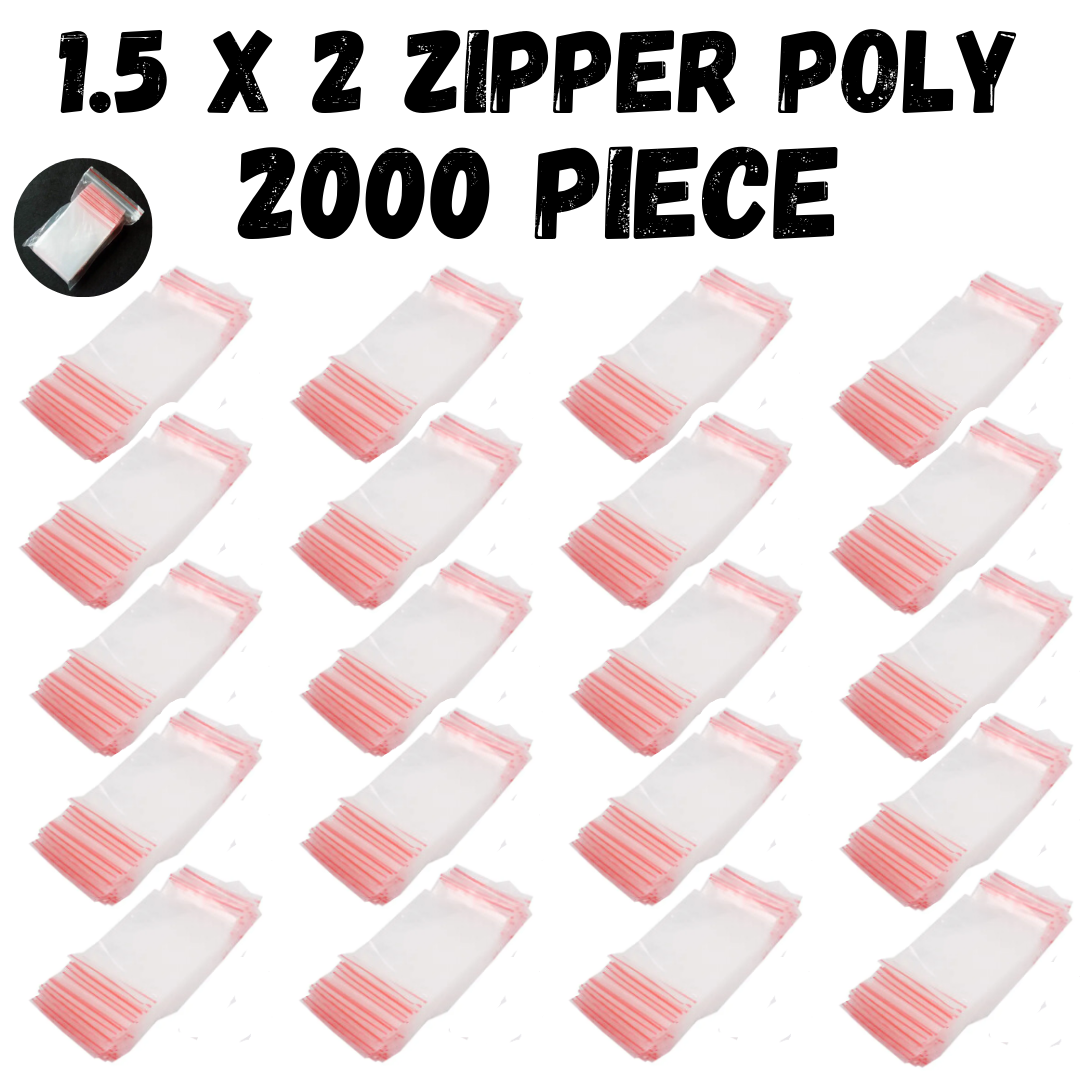 Picture of Zip/Zipper Lock Poly Bag- 1.5X 2 inch Pack of 2000 Piece