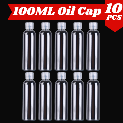 Picture of Plastic Oil Bottle Tiptop Cap 100Ml Transparent- 10pcs