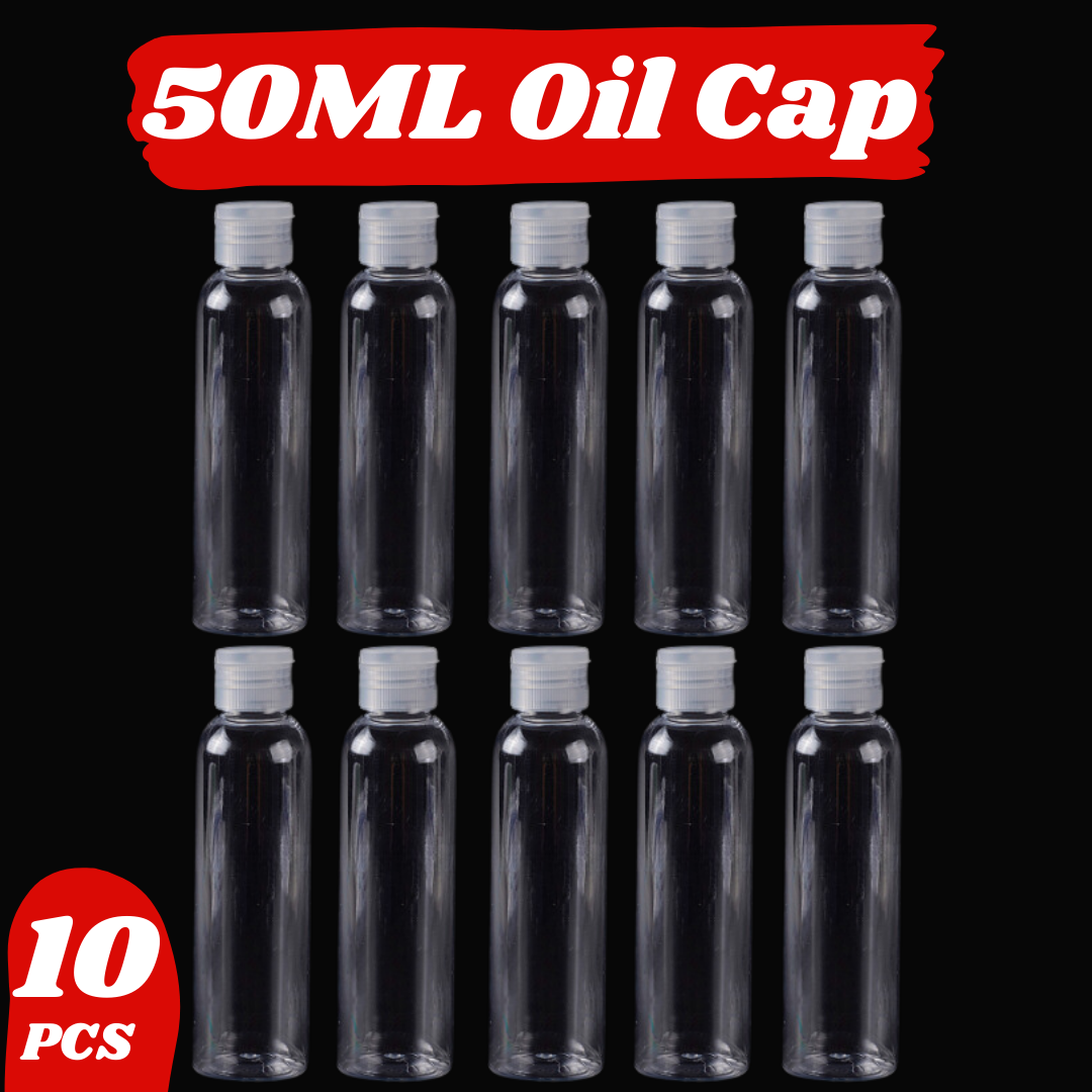 Picture of Plastic Oil Bottle 50Ml Tiptop Cap 10 Piece