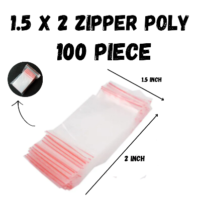 Picture of Zip/Zipper Lock Poly Bag- 1.5X 2 inch Pack of 1000 Piece